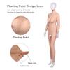 Oil-Free Silicone Body Suit Breastplate for Crossdresser with Insert and Pee Function, Realistic Chest Plate Bodysuit view 3