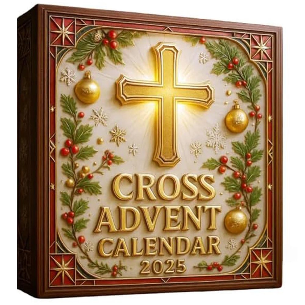 Daily Scripture Advent Calendars Feature 24 Miniature Crosses Charm for Family Devotion and Festival Decors Acrylic Crosses Ornament Advent