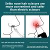 ZJchao Stainless Steel Small Grooming Scissors Nose Hair Trimmer Eyebrow Facial Ear Hair Cutter with Rounded Tip for Safe Precise Trimming (Silver) view 3