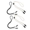 Holibanna 4pcs Adjustable Elastic Hat Chin Cord Clips with Removable Windproof Straps, Polyester Material for Skiing and Travel Outdoor Activities view 1