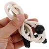 Holibanna 4pcs Adjustable Elastic Hat Chin Cord Clips with Removable Windproof Straps, Polyester Material for Skiing and Travel Outdoor Activities view 4