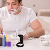 Abaodam Black Plastic Razor and Beard Brush Holder Stand for Men, Fits Most Manual Shavers and Brushes, Easy to Carry, for Salon and Hotel Use view 4