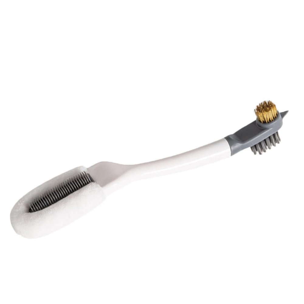 FESTFENDS Shoe Cleaning Brush Three-sided Brush with Multipurpose Curved Handle and Soft Pp Bristles Effective Cleaning, of for Shoes, Clothes and Furniture, for Household Use