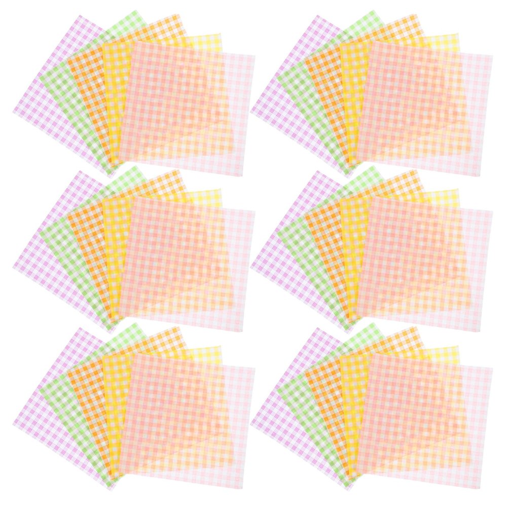 Adorainbow Patterned Greaseproof Baking Paper Sheets 100Pcs, Oil-Resistant Parchment Liners for Sandwich Wrapping and Picnic Basket Use in Home and Bakery