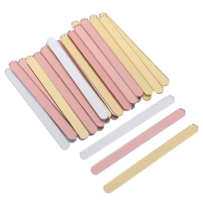 COHEALI Ice Cream Sticks and Safe Material Acrylic with Smooth 30pcs for Dessert Shop and Kindergarten Crafting Accessories