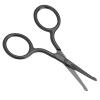 Sunydog Nose Hair Trimmer, Rounded Tip Stainless Steel Scissors for Beard Eyebrow Grooming, Finger Hole Design, Black view 2