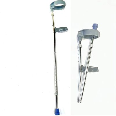 Foldable Forearm Crutch Adjustable Support Walking Cane with Ergonomic Cuff, Lightweight Design for Mobility Assistance