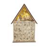 Bottone Decorative Christmas Advents Calendar Stable Holiday Wood Carved Calendar with LED Lights and 24 Gift Drawers Wood Drawer view 1