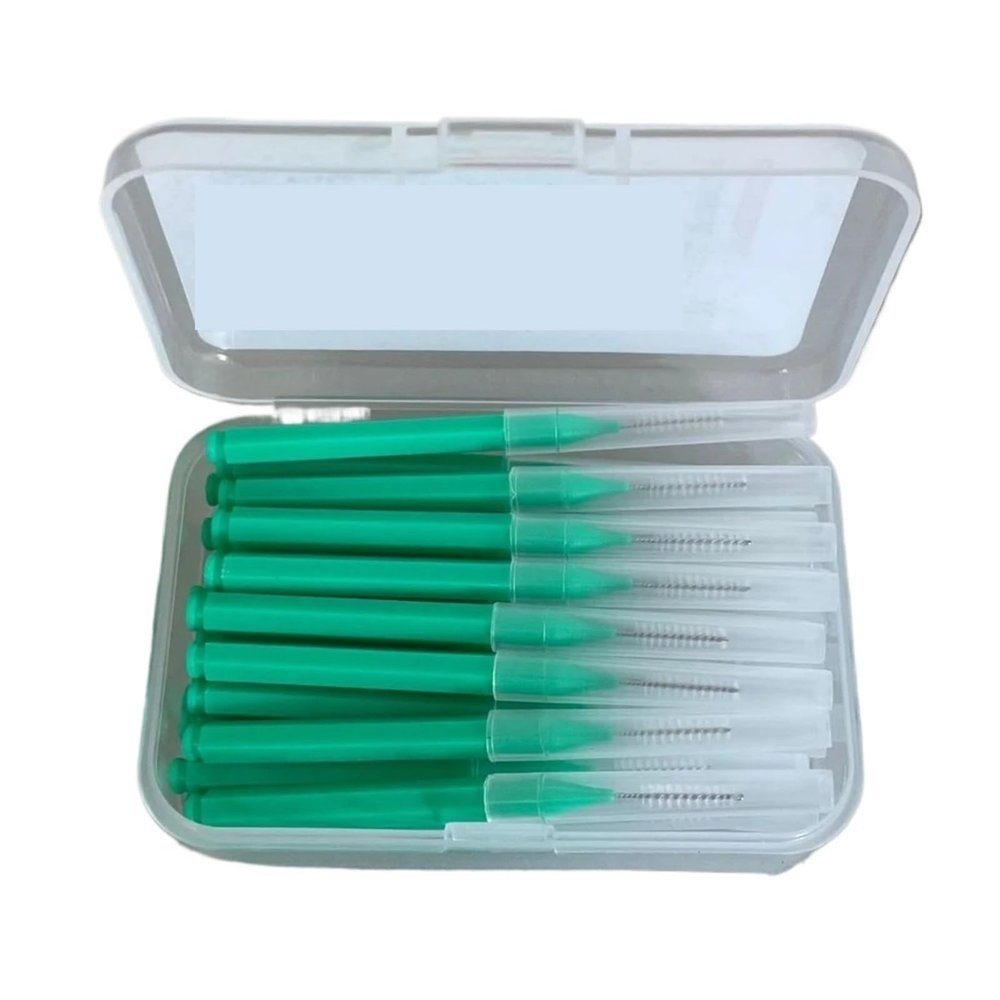Dental Brushes 30Pcs Interdental Brushes Cleaners Dental Tooth Brush(0.8mm Green)