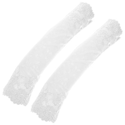 Ciieeo Lace Arm Sleeves Thin Skin Breathable and Comfortable 1 Pair for Women Forearm Cover with Floral Pattern for Running and Biking