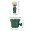 COSMEVIVI Portable Shaving Brush and Pig Bristles for Men with Foam Bowl Polystyrene Handle Create Rich Lather Easily Male Grooming Kit Set for Travel and Home Use view 2