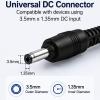 1pcs USB to 5V DC Cable 3.5 x 1.35mm Jack Charging Cord,dc 5v charger,usb to dc power cable Compatible with Electric Toothbrush HUB Splitter Router LED Lights, Black 1M view 2