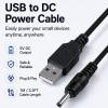 1pcs USB to 5V DC Cable 3.5 x 1.35mm Jack Charging Cord,dc 5v charger,usb to dc power cable Compatible with Electric Toothbrush HUB Splitter Router LED Lights, Black 1M view 3