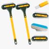 2-in-1 Window Screen Cleaning Brush Value Set, Window Screen Cleaner Tool, Mesh Screen Cleaner with Squeegee and Corner Brush, Long Handle Screen Brush for Glass (YELLOW-GREEN 2PCS) view 1