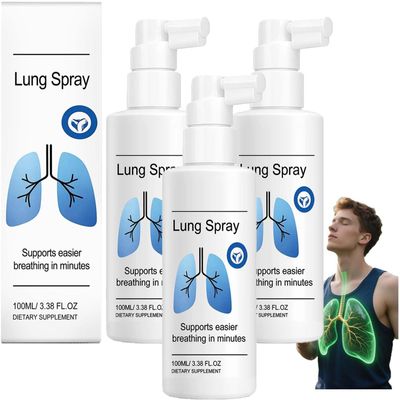 Aurevix Lung Spray, Herbal Spray Cleansing Lung, Difficulty Coughing up Phlegm, Shortness of Breath, Excessivemucus & Bronchitis, Lung Care Support for Women and Men (3pcs)