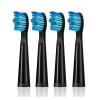 4 Pcs/Pack Electric Toothbrush Replacement Heads,Compatible for Seago Bristle Brush Refill Tooth Clean(4 Pcs Black) view 1