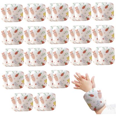 20 Pairs Oversleeves for Baby, Disposable Waterproof Oilproof Kids Arm Sleeves, Breathable Cartoon Pattern Arm Sleeves with Elastic, Baby Essentials Kids