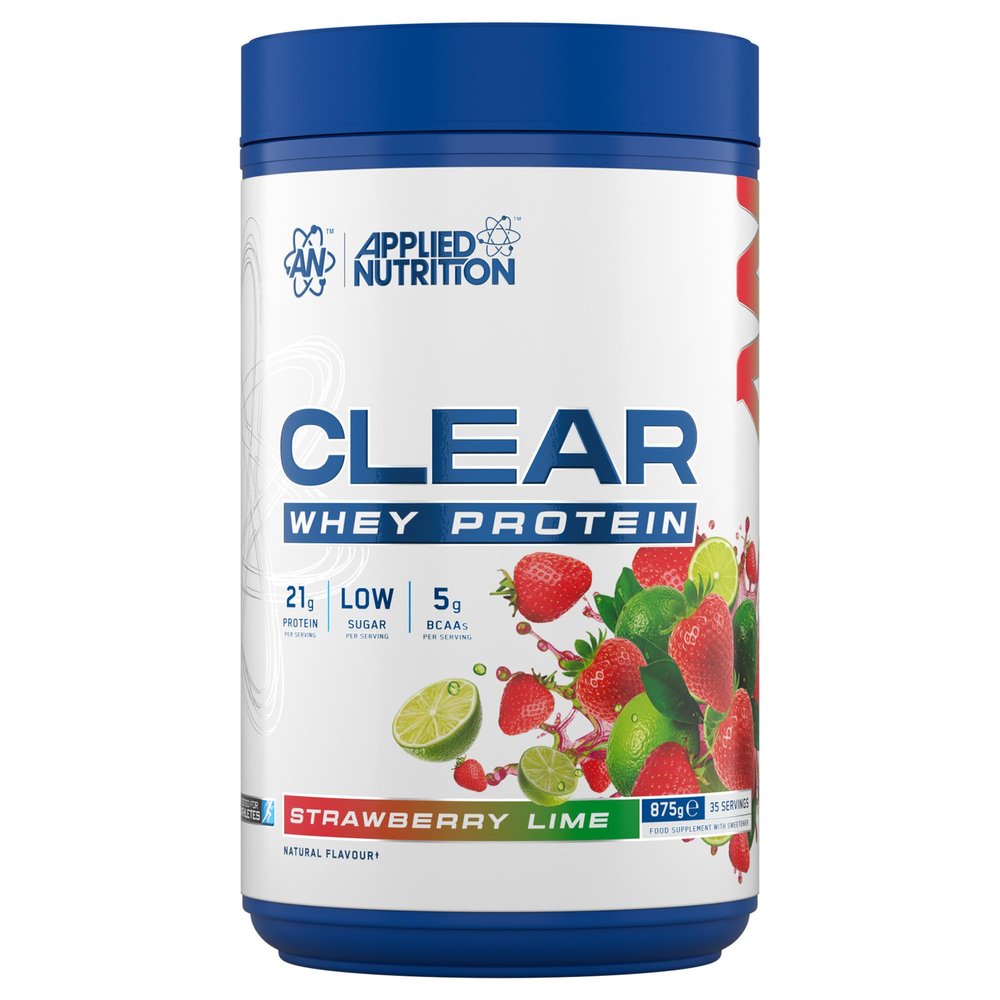 Applied Nutrition Clear Whey Isolate - Whey Protein Isolate, Refreshing High Protein Powder, Fruit Juice Style Flavours (Strawberry Lime) (875g - 35 Servings)