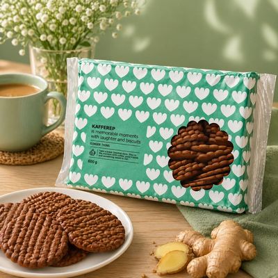 Fakhri Ginger Thins 600g Crispy Biscuits Ideal for Tea Time Snacks and Daily Use