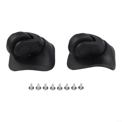 1 Pair of Suitcase Wheels Replacement, Lightweight Design, Compatible with Most Damaged Wheels and Rollers (Black L)