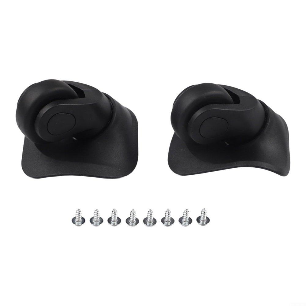 1 Pair of Suitcase Wheels Replacement, Lightweight Design, Compatible with Most Damaged Wheels and Rollers (Black L)