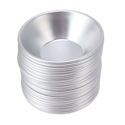 Aramox Aluminum Egg Tart, Food Grade Tartlet Tins for Even Baking and Easy Demolding, 25 Pcs, 7.2x4x2cm for Home Bakers