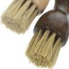 SWOOMEY 2pcs Portable Shoe Brush Cleaning Kit with Pig Hair and Beech Wood for Leather Shoes Oiling and Polishing Tools at Home or Travel view 3