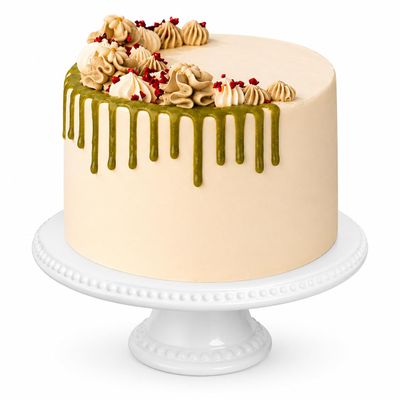 Patisserie Valerie Matcha & Raspberry Indulgence Cake, Vegetarian, Halal Friendly, 6 Inch, 10 Servings