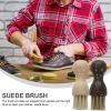 Angoily Shoe Brushes with Beech Wood Handles 2pcs for Polishing and Cleaning and Pig Hair Bristles Compact Size Suede and Leather Shoes for Outdoor and Indoor view 3