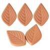 HOMOCONO 5pcs Terracotta Brown Sugar Saver Discs with Leaf Design, Reusable Moisture Absorbers for Kitchen Use, Compact and Portable Softener for Daily Brown Sugar Storage view 1