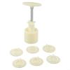 ABS Mooncake Press Set Featuring 6 Floral Stamps to Produce 50g Moon Cakes for Traditional Baking and Festival Preparation