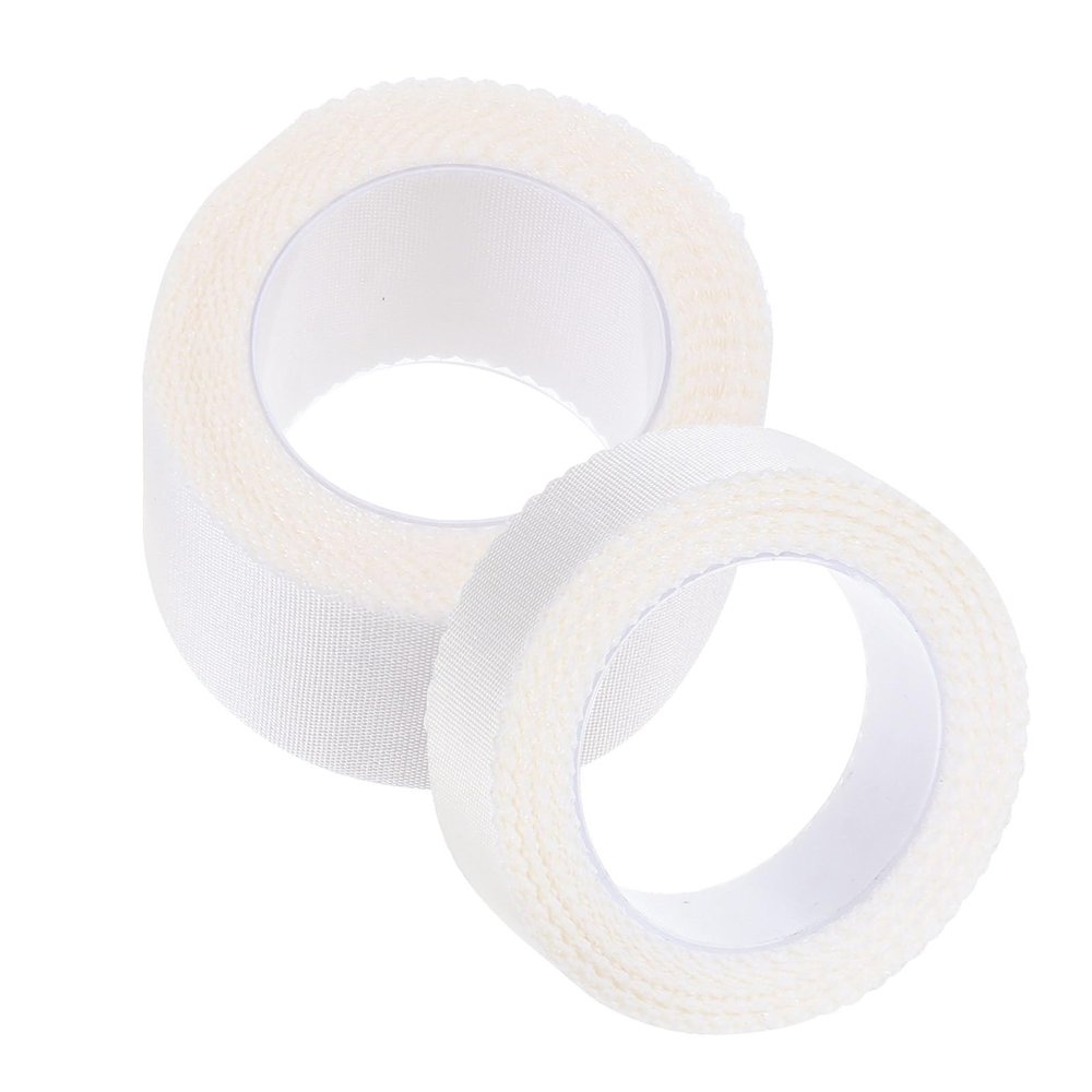 POPETPOP 2 Pcs White Silk Sawtooth Adhesive Tape, Breathable Secure and Light First Aid Wound Dressing Tapes and Home Use