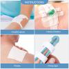 POPETPOP 2 Pcs White Silk Sawtooth Adhesive Tape, Breathable Secure and Light First Aid Wound Dressing Tapes and Home Use view 3