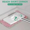 Sweeper Mop with Auto Clamp for Disposable Cloths and Wipes Stainless Steel Floor Cleaner for Bathroom Kitchen Wall Hands Free Clip Mop Any Cloth Tool 20 Pack Refill Option Home Gift view 3