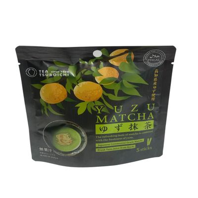 Tsuboichi Yuzu Matcha Drink Powder Sticks 50g (5 x 10g) Japanese Citrus Green Tea Mix