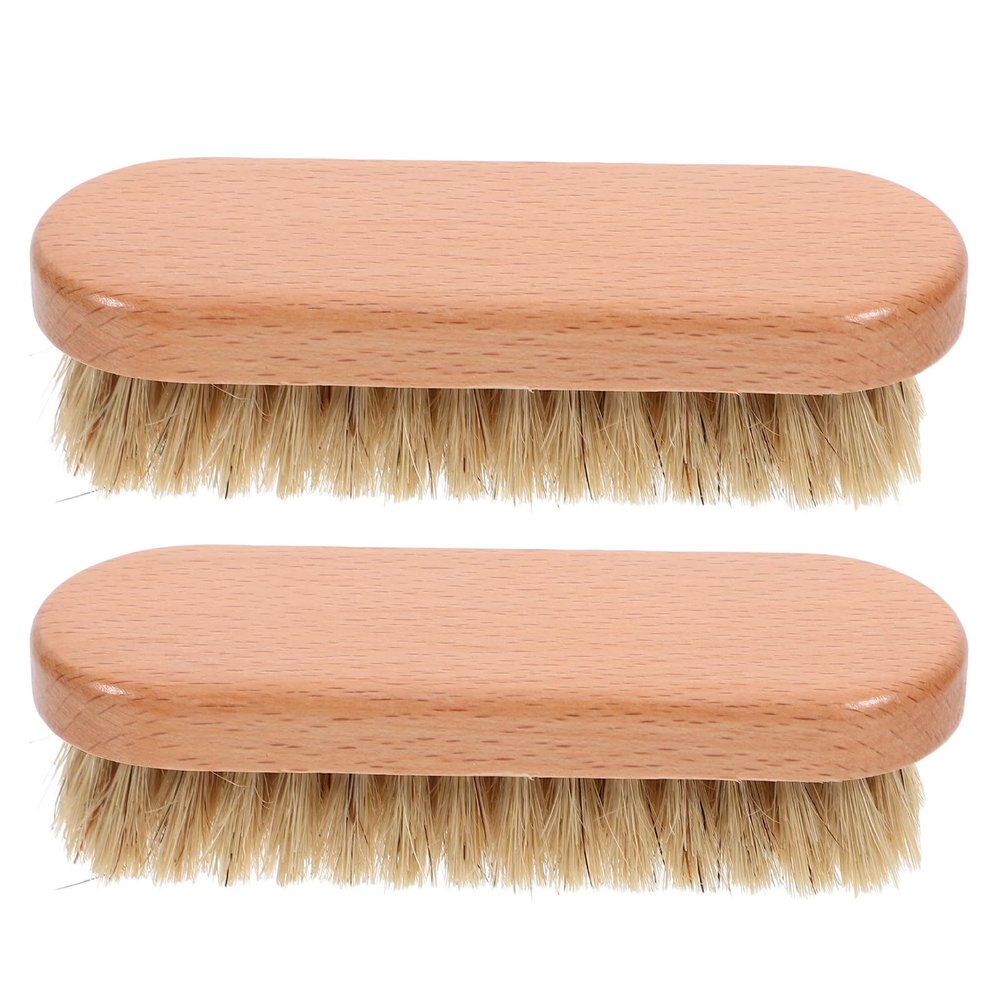 UPKOCH 2pcs Wood Handle Shoe Cleaning Brush with Soft Bristles for Efficient Polishing and Dirt Removal, for Boots, Sneakers, and Home Use