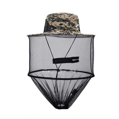 Midge Head Net Hat, Fishing Mesh Hat Camouflage(Style2)