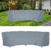EasyByMall 210D Arc-Shaped Outdoor Sofa Cover, Waterproof 3000MM UV Resistant Furniture Protector for Curved Couches, Oxford Fabric with PU Coating, Grey view 1