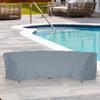 EasyByMall 210D Arc-Shaped Outdoor Sofa Cover, Waterproof 3000MM UV Resistant Furniture Protector for Curved Couches, Oxford Fabric with PU Coating, Grey view 2