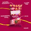 Bbq Lentil Chips, Gluten Free, Vegan, No Palm Oil, Natural Seasoning, 5x14g Packs, 66 kcal per Pack view 2