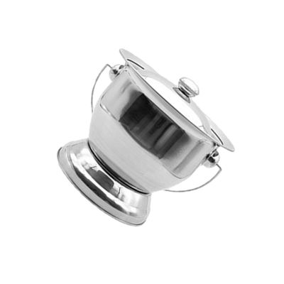 PIXZCSA Portable Urinal Pot with Lid Excellent Household Spittoon Choice Good for Travel and Emergency Situations Home Chamber Pot Travel Potty Bedpan with Lid , Silver , 25x19x20.5cm