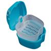 Alasum 2pcs Portable Denture Retainer Storage Box with Strainer Hinge Blue Pp Material Denture Case and Hygienic for Wedding and Photo Taking Random Color view 3