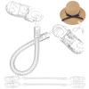 Baluue 3pcs Adjustable Hat Retainer Clips Elastic Windproof PC Hat Strap Connectors Flexible Stretch and Creative Design for Outdoor Activities and Everyday Use view 1