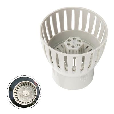 for koi Pond Drain Skimmer with Adjustable Height and Swing Angle, Efficient Leaf Debris Collector for Water Control, Easy Install Plastic Skimmer for Clear Ponds (50/75/90/110mm)