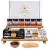 Chutneys Gift Set Bundle With x6 Mini Chutney Selection and Crackers Gift - Including Chili Jam, Caramelised Onion, Potting Shed Pickle and More - Chutney and Crackers Gift Set Savoury Hampers