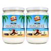 KCS Coconut Oil 500ml Pack of 2 | Pure Coconut Oil | Suitable for Cooking, Frying, Baking & External Use | Multi-Purpose Oil | 2 x 500ml Bottles view 1