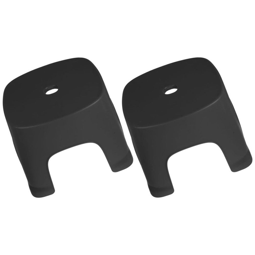 SWOOMEY 2pcs Plastic Step Stool for Bathroom and Living Room with Nonslip Surface and Smooth Finish, Sturdy PVC Foot Stool that Does Not Deform Easily, Portable for Toilet Assistance
