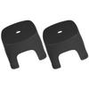SWOOMEY 2pcs Plastic Step Stool for Bathroom and Living Room with Nonslip Surface and Smooth Finish, Sturdy PVC Foot Stool that Does Not Deform Easily, Portable for Toilet Assistance view 1