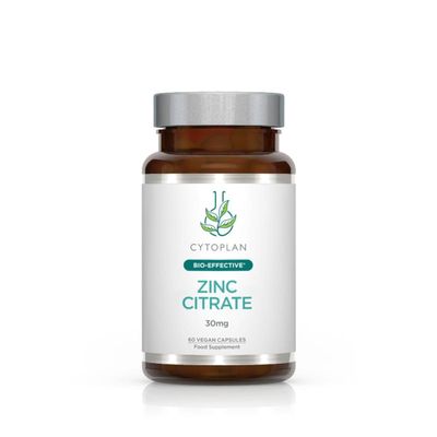 Cytoplan Zinc Citrate (30mg Zinc) Capsules 60 Supports Cognitive Health Boosts Energy Metabolism Immune System Support