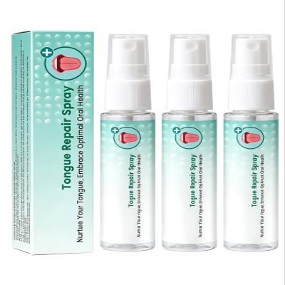 Benaewa 3 Pcs Tongue Repair Spray, Dry Mouth Spray for Sore Tongue Relief, Breath Freshener